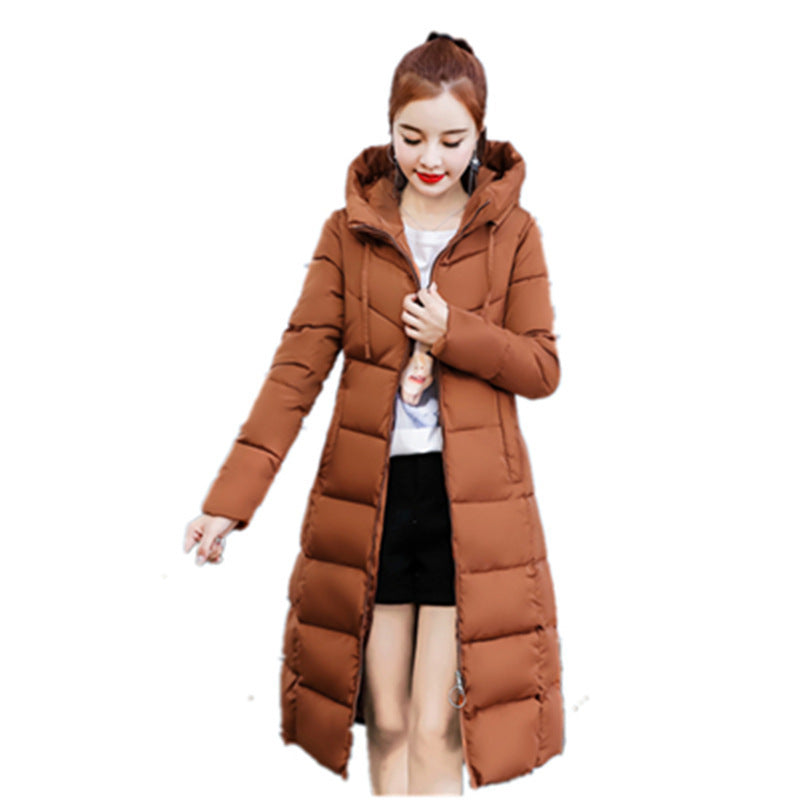 New Style Cotton-Padded Jacket Women'S Thick Long Down Padded Jacket Women'S Self-Cultivation Warm Cotton-Padded Jacket