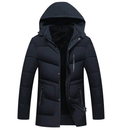 Cotton coat warm thick cotton coat men's cotton hooded jacket down jacket